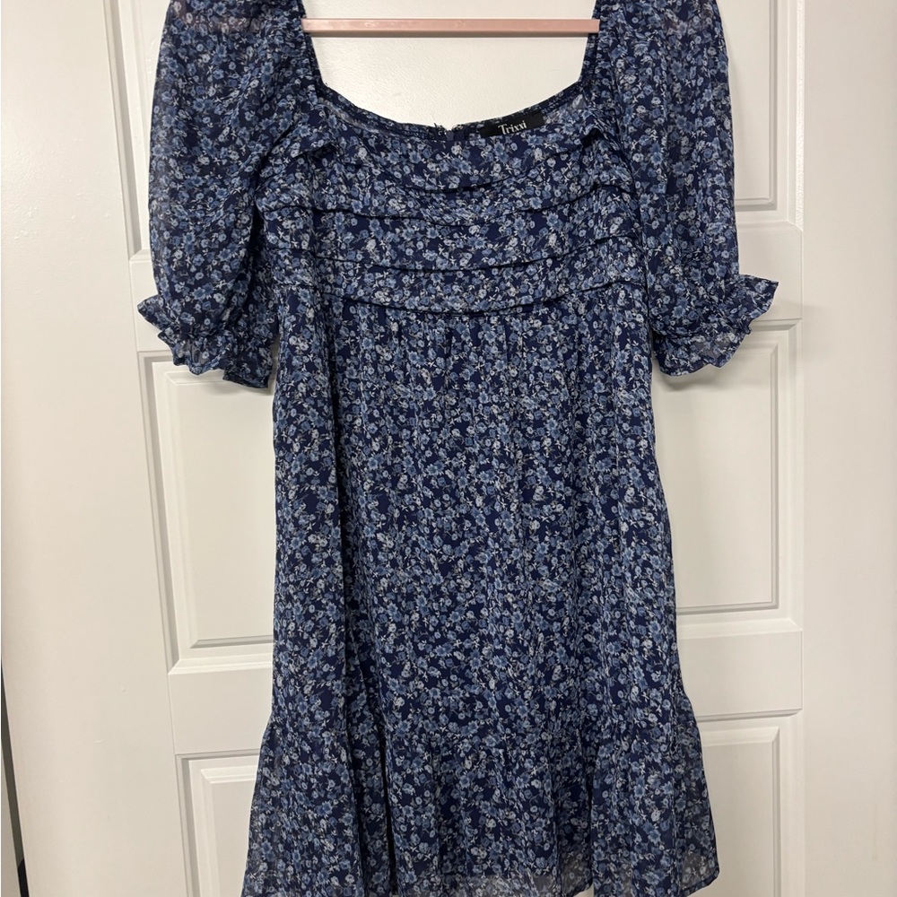 Francesca's puff sleeve mini dress